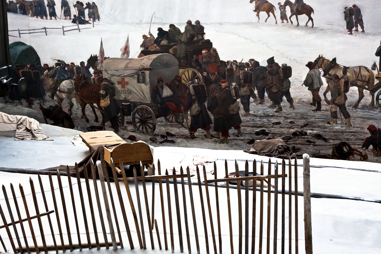Bourbaki Panorama af Ferdinand & Castres Edouard (1838-1902) Hodler