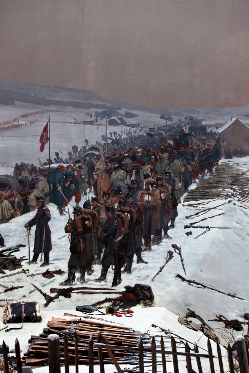 Bourbaki Panorama af Ferdinand & Castres Edouard (1838-1902) Hodler