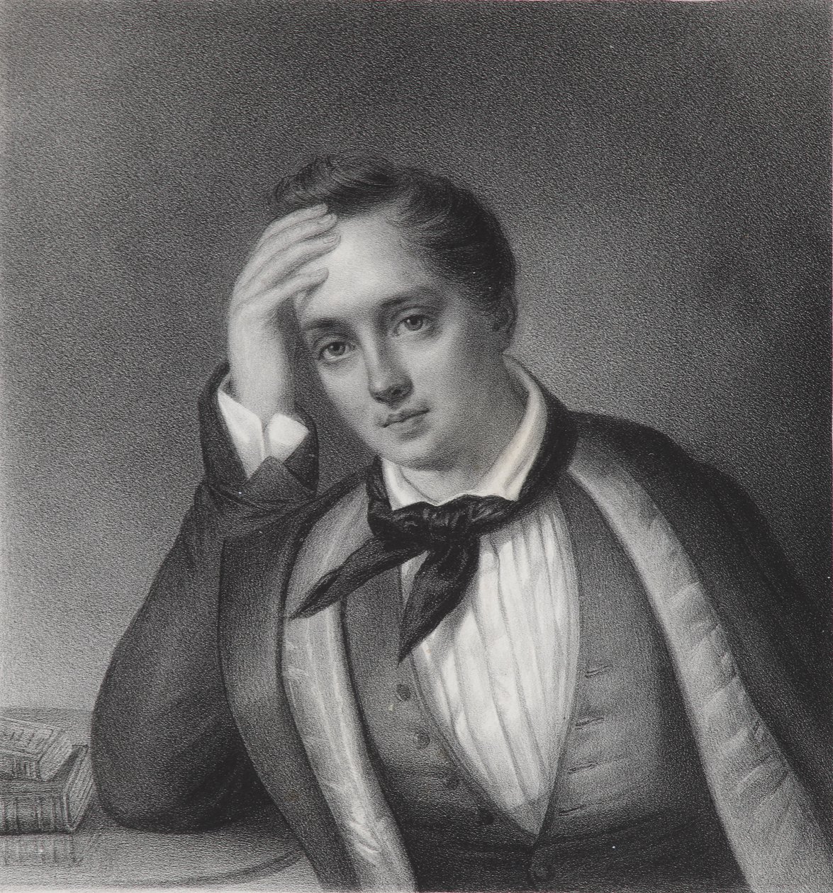 Portræt af digteren Yevgeny Abramovich Baratynsky 1800-1844, 1830