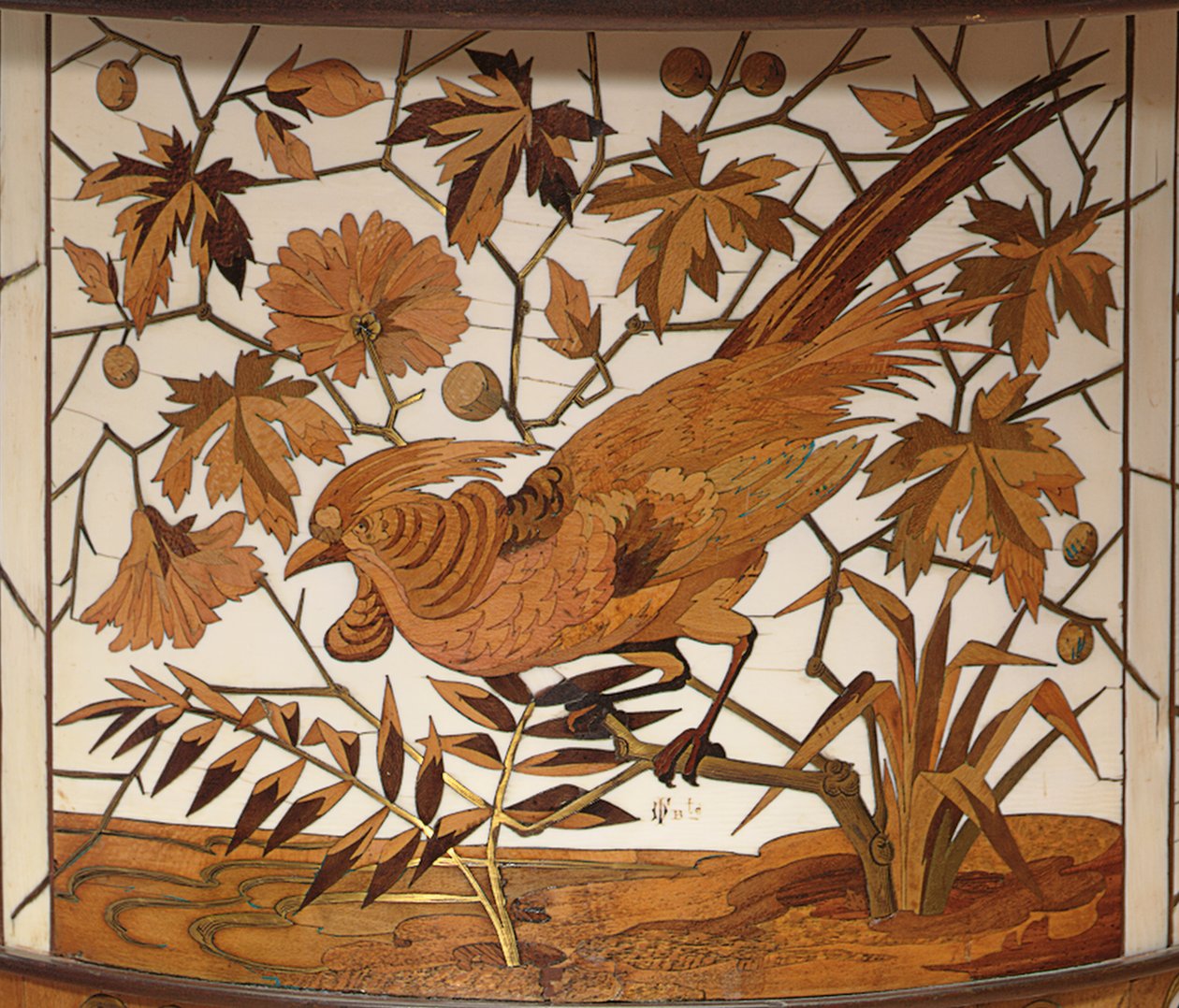 Detalje af en cachepot, Maison Giroux, sidste fjerdedel af det 19. århundrede af Ferdinand Duvinage