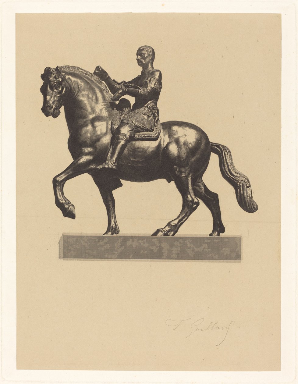 Gattamelata af Ferdinand Gaillard after Donatello