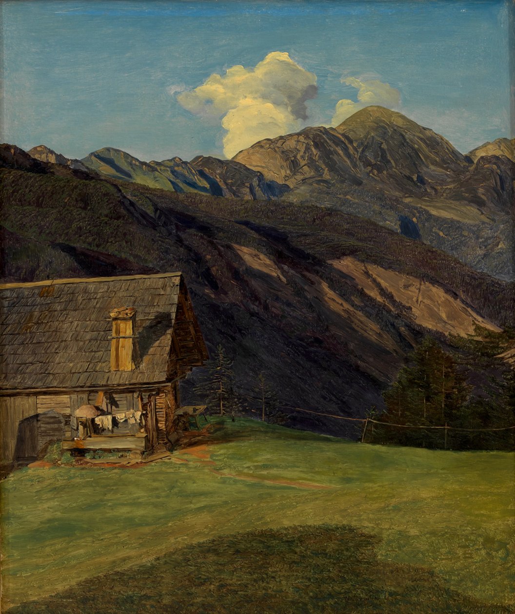 Alpehytten på Hoisenrad ved Ischl af Ferdinand Georg Waldmüller