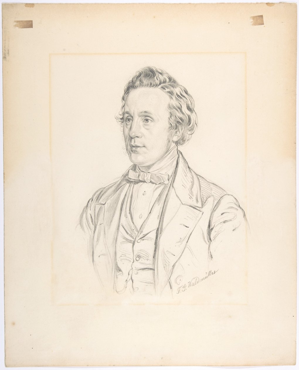 Portræt af Franz Jauner (Wien 1832-1900 Wien), teaterdirektør og skuespiller i Wien af Ferdinand Georg Waldmüller