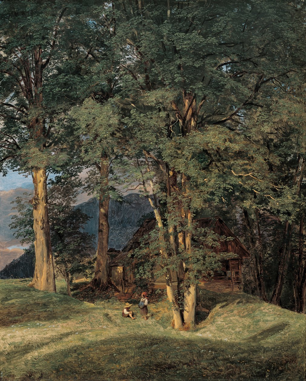 Ahorntræer nær Ischl af Ferdinand Georg Waldmuller