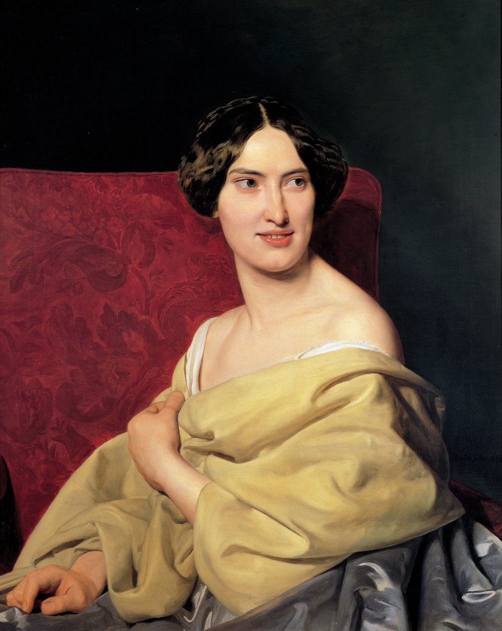 Anna Bayer, kunstnerens anden hustru af Ferdinand Georg Waldmuller
