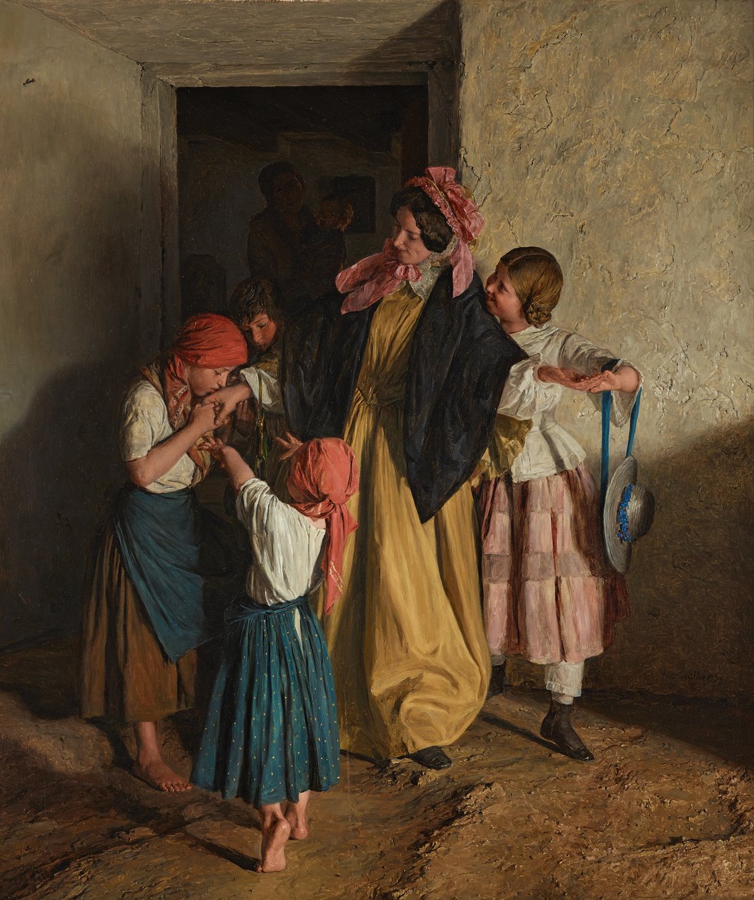 Gudmors farvel (efter konfirmation) af Ferdinand Georg Waldmuller
