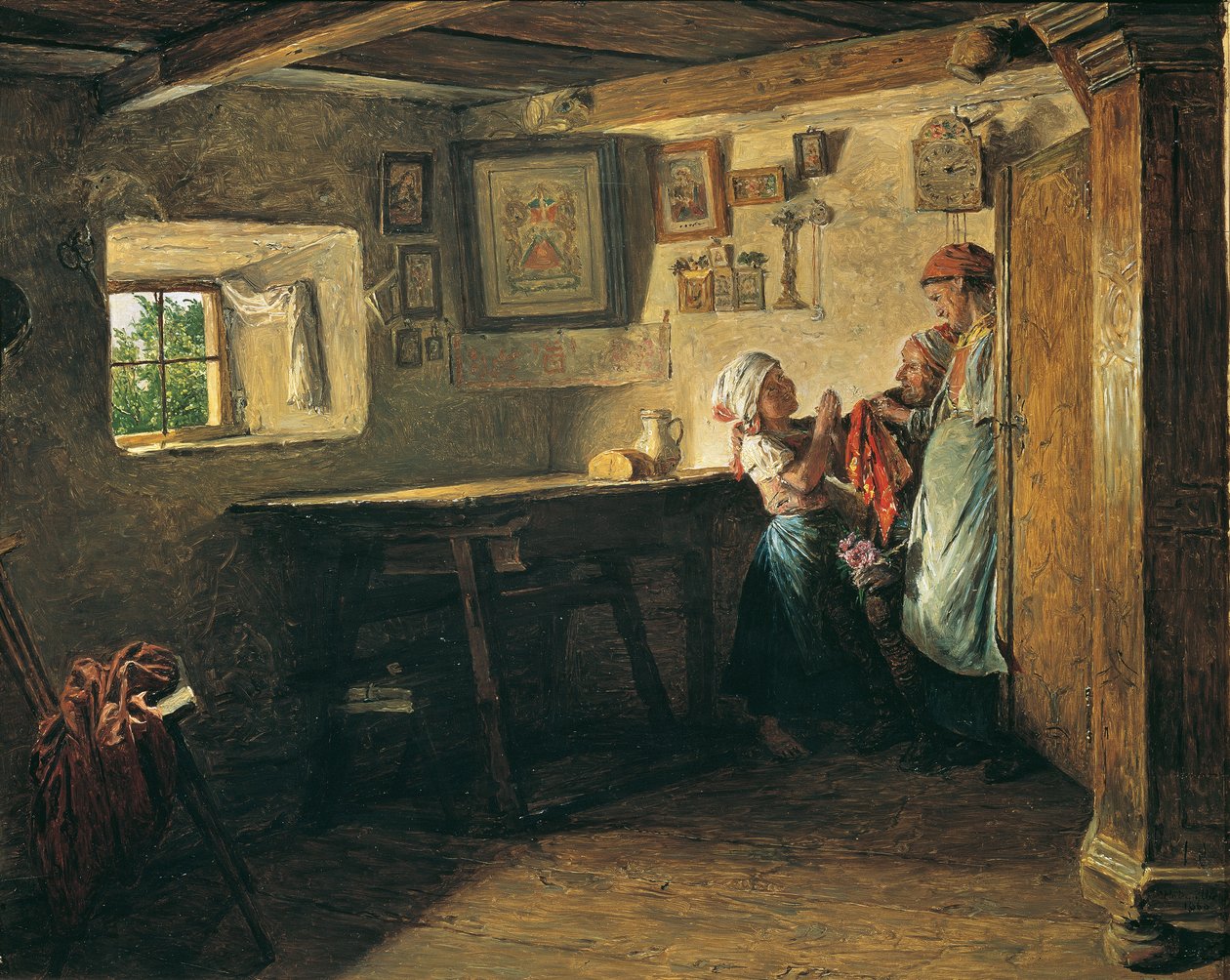 Den gamle kasse af Ferdinand Georg Waldmuller
