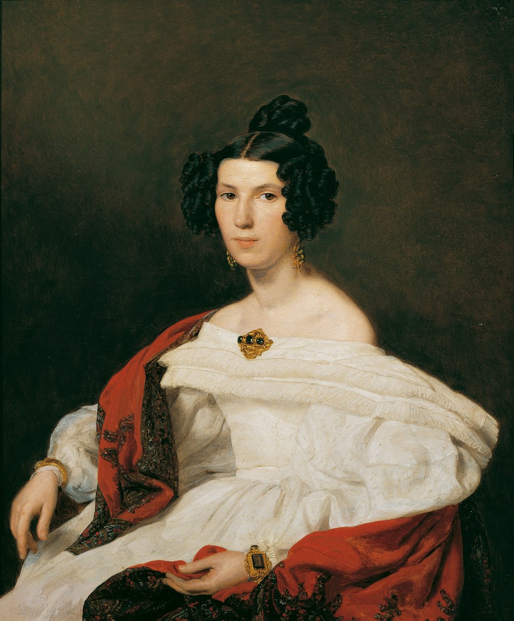 Hofembedsmanden Josef von Stadlers hustru af Ferdinand Georg Waldmuller