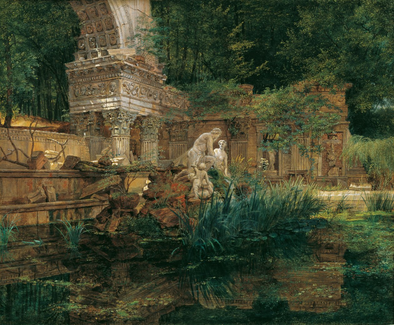 De romerske ruiner i Schönbrunn af Ferdinand Georg Waldmuller