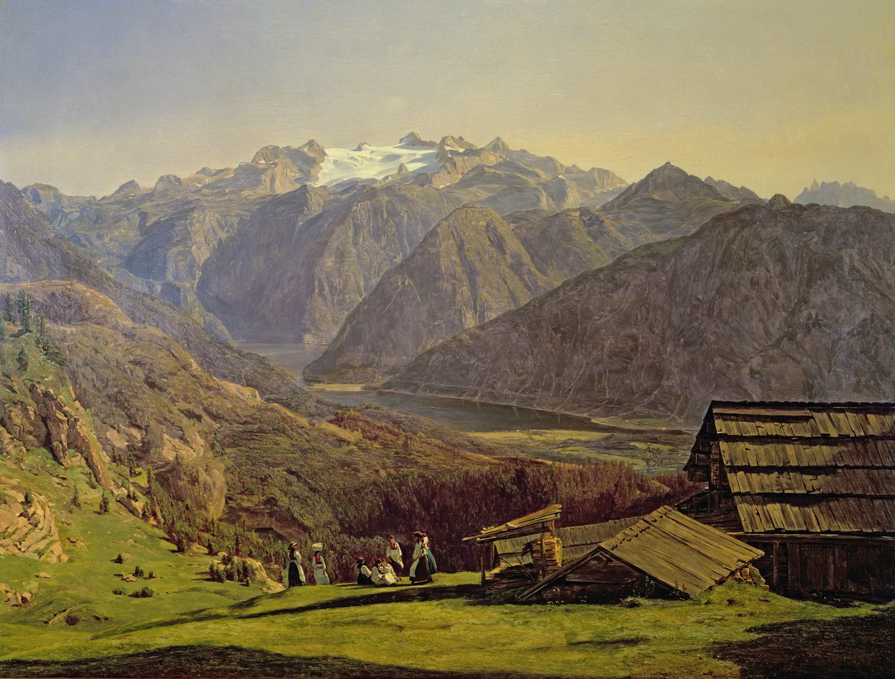 Hallstatter-See af Ferdinand Georg Waldmuller
