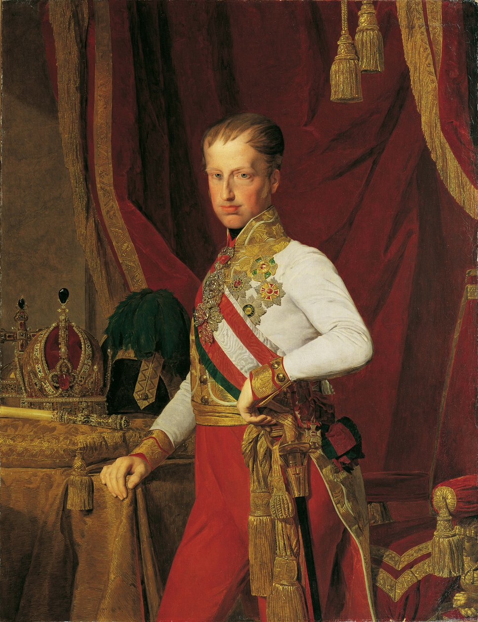 Portræt af kejser Ferdinand I af Østrig 1793-1875, 1839. af Ferdinand Georg Waldmuller