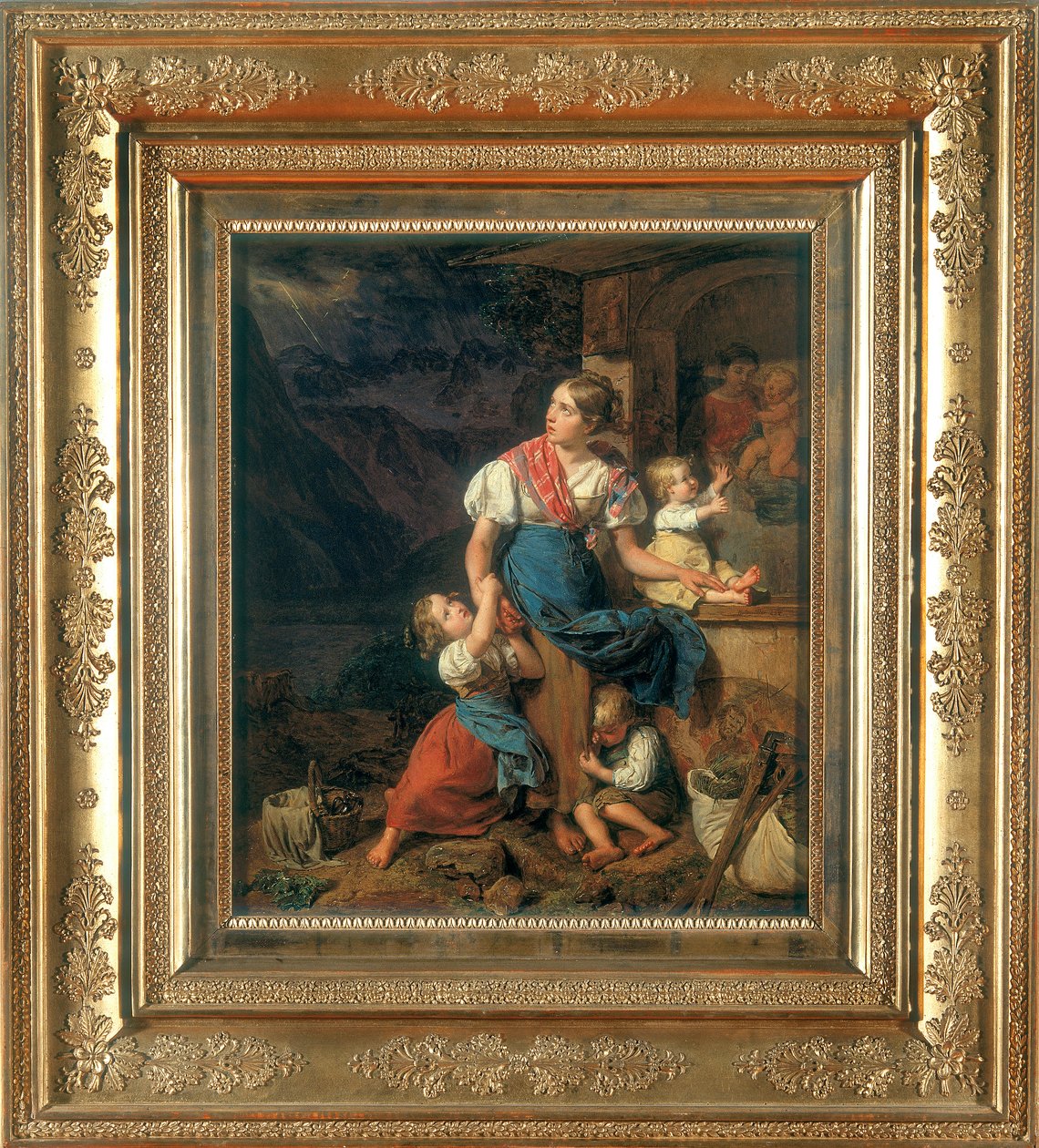 Bøn før altarillaen af Ferdinand Georg Waldmuller