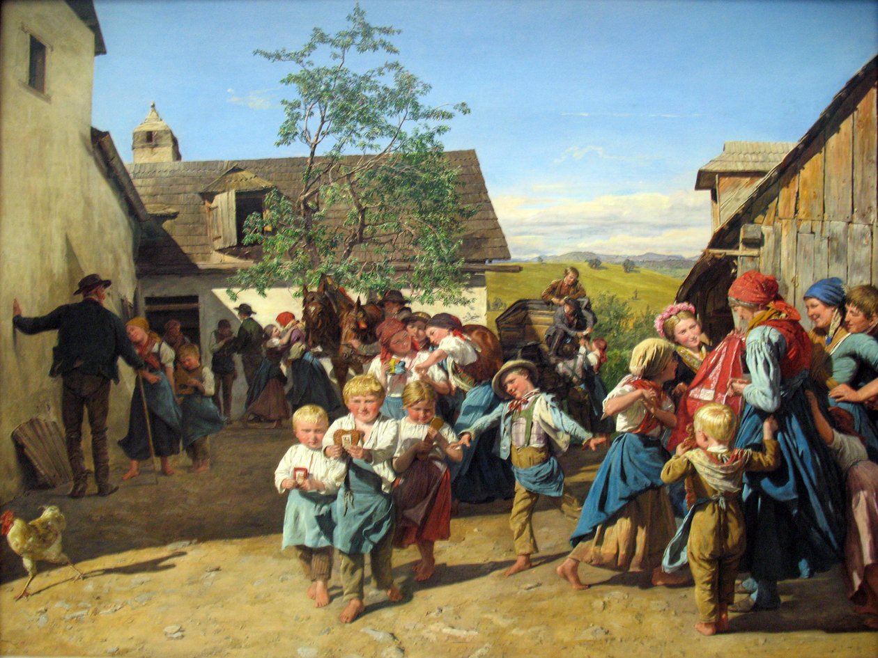 Vend tilbage fra Kirchweih af Ferdinand Georg Waldmuller