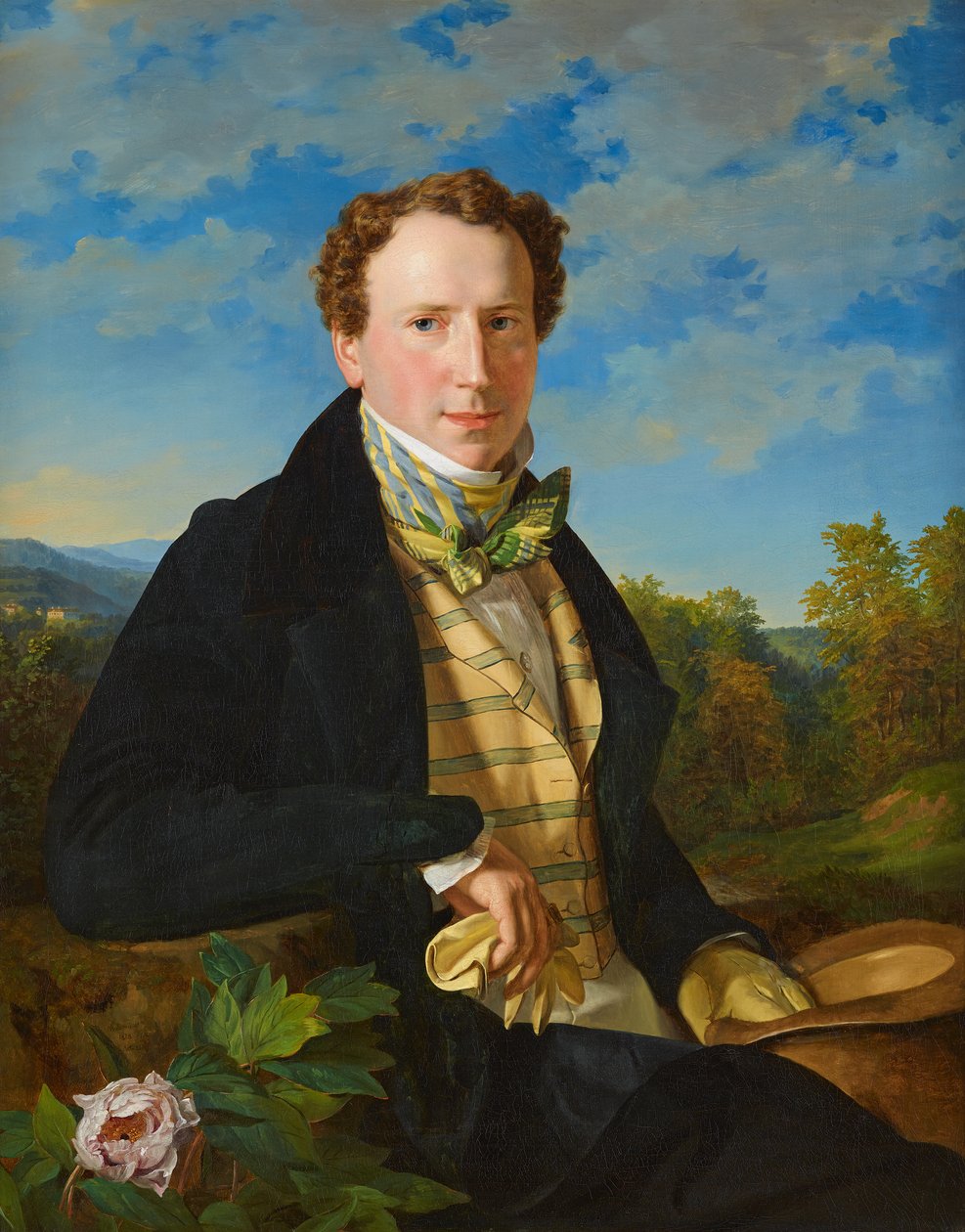 Selvportræt i en ung alder af Ferdinand Georg Waldmuller