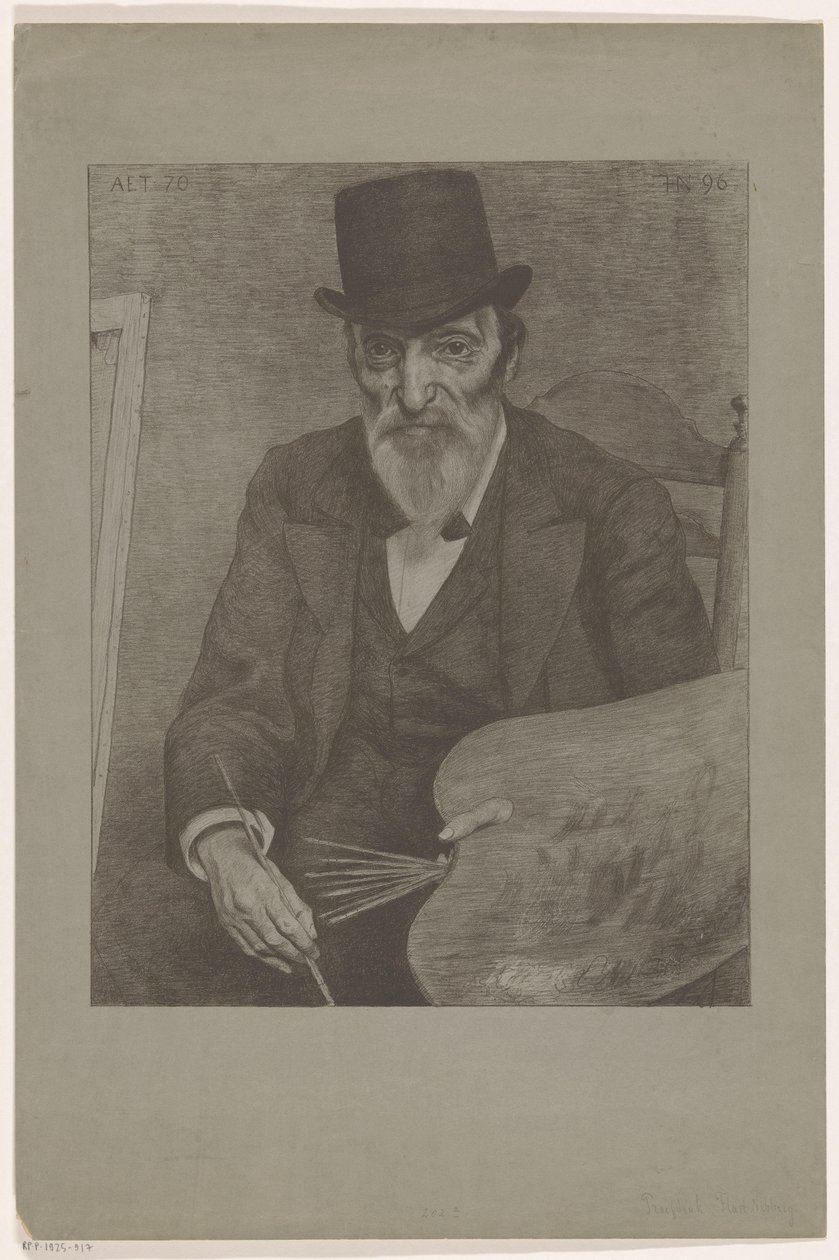 Portræt af Hendrik Valkenburg Berømte samtidige skitseret til live (original serietitel) af Ferdinand Hart Nibbrig (signed by artist)