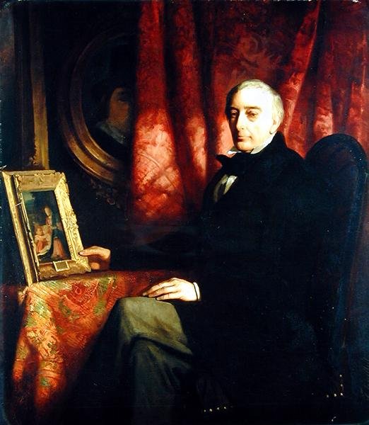 Portræt af kunstsamleren Nicolaus Hudtwalcker, 1852 af Ferdinand Heilbuth