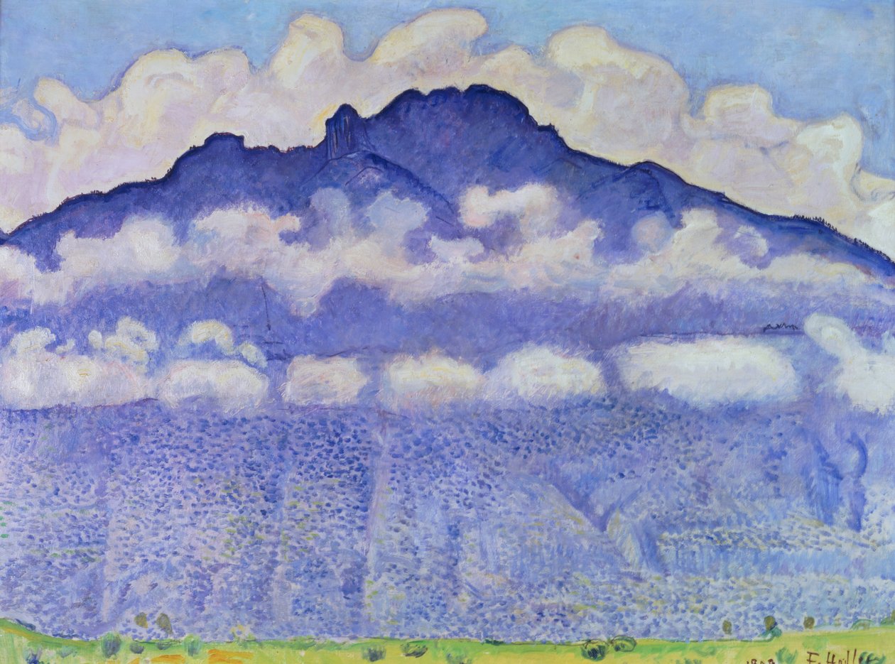 Andey Mountain, udsigt fra Bonneville, 1909 af Ferdinand Hodler