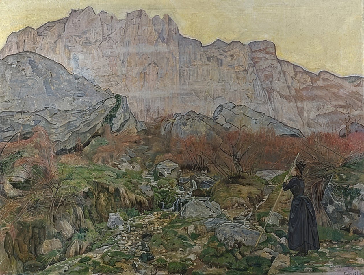 La Vision (bjerglandskab). 1889 af Ferdinand Hodler