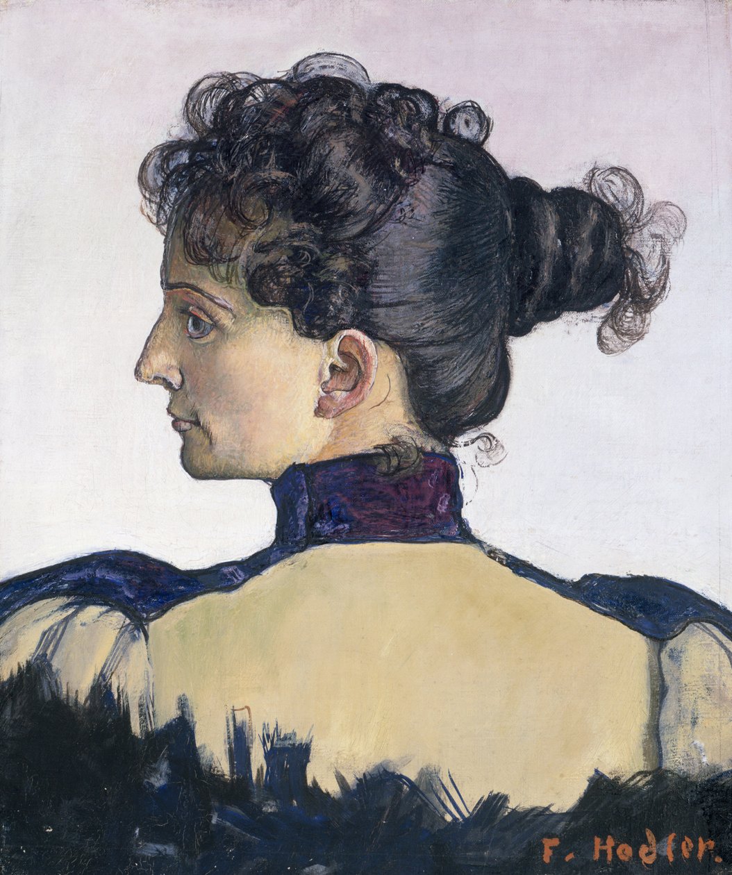 Portræt af Mademoiselle Berthe Jacques, kunstnerens kone af Ferdinand Hodler