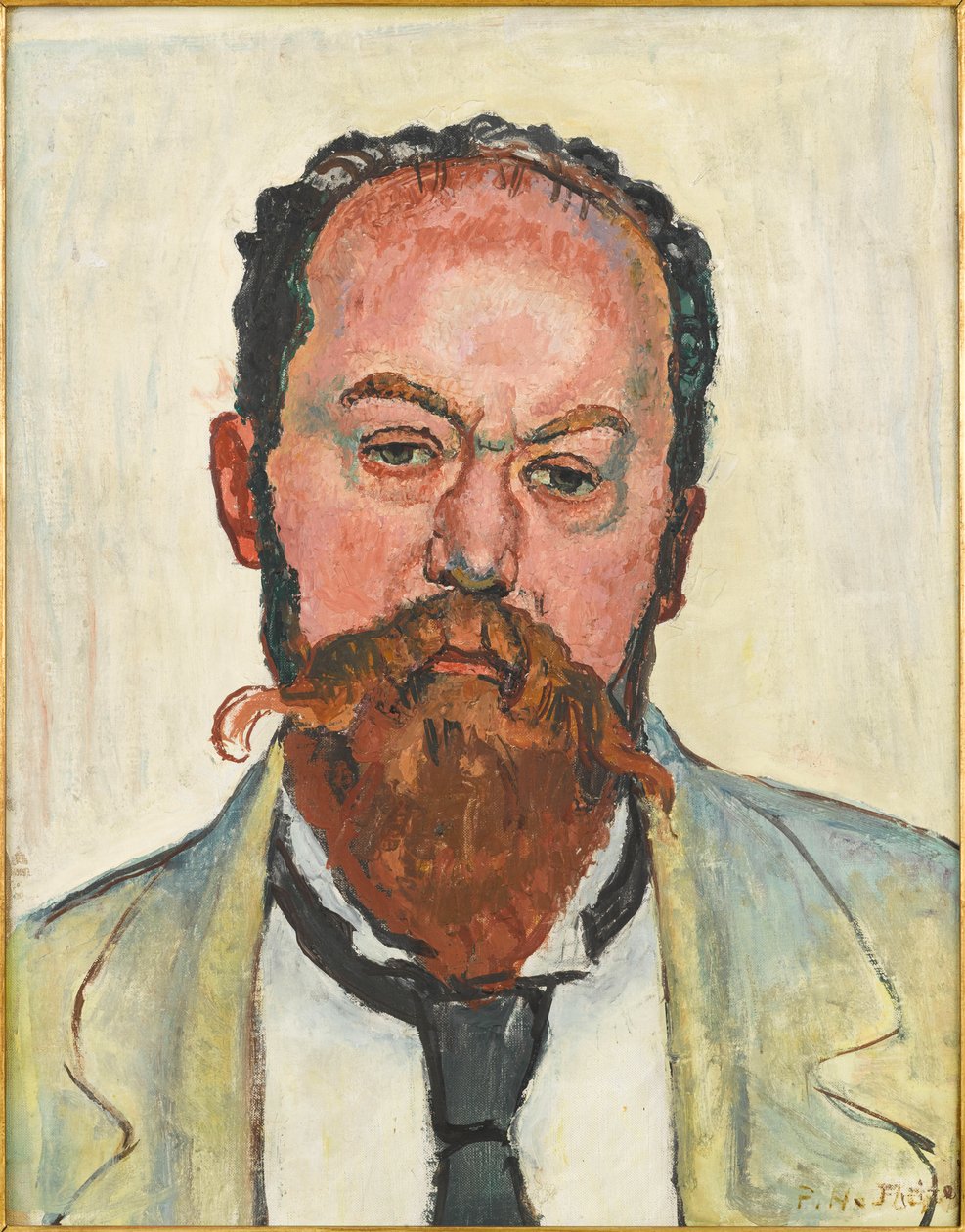 Portræt af Mathias Morhardt 1863-1939, 1913. af Ferdinand Hodler