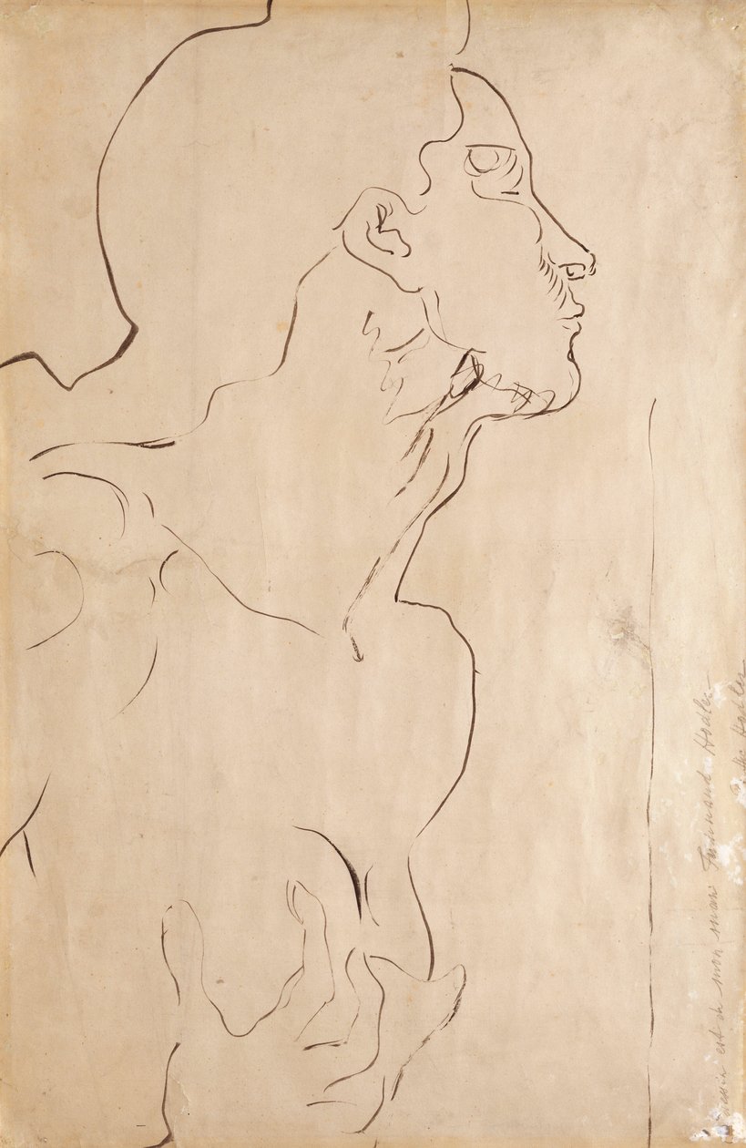 Studie til "Feeling I", 1901 af Ferdinand Hodler