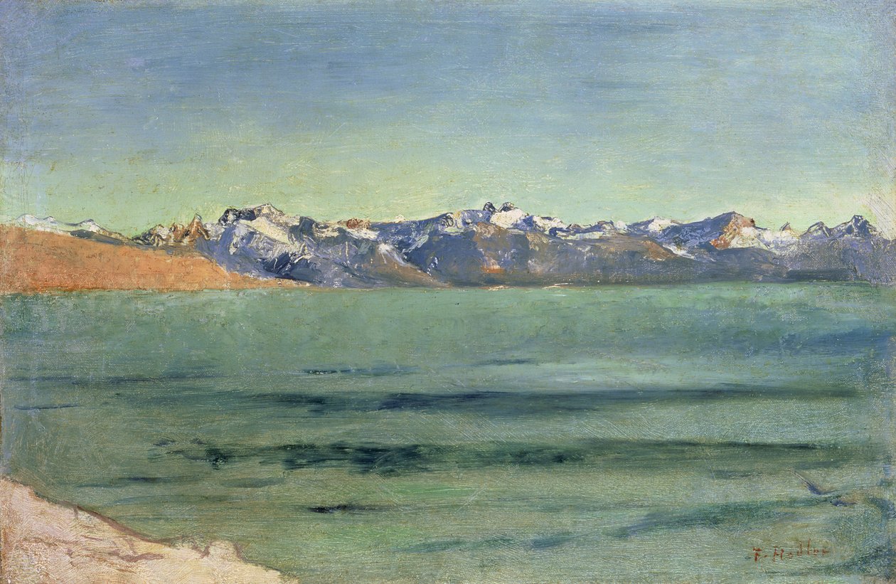 Solopgang over Mont Blanc, ca. 1890 af Ferdinand Hodler