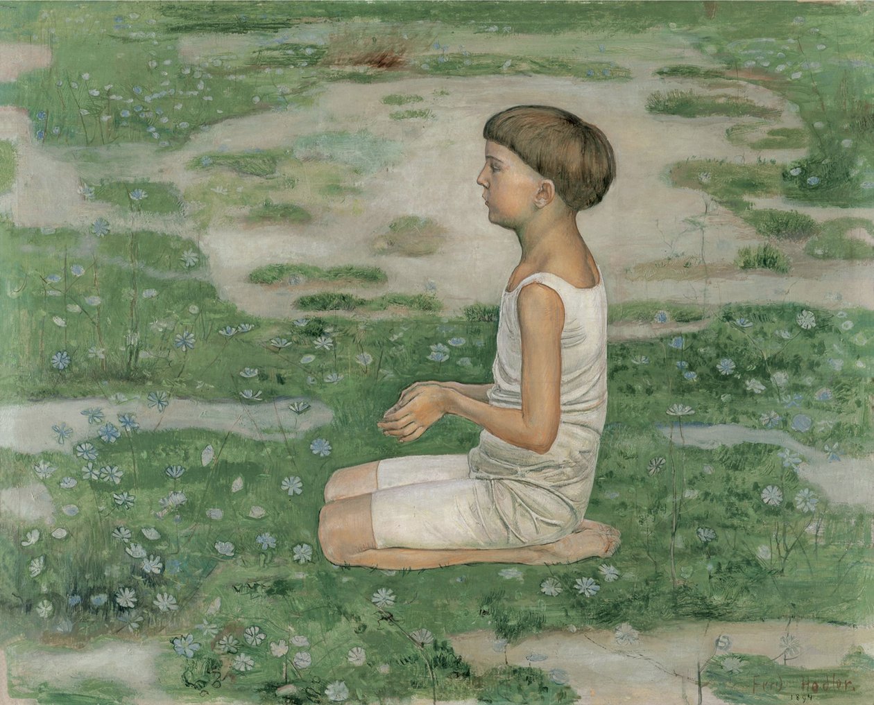 Tilbedelsen II, 1894. af Ferdinand Hodler
