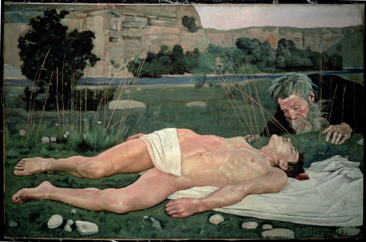 Den barmhjertige samaritaner, 1886 af Ferdinand Hodler
