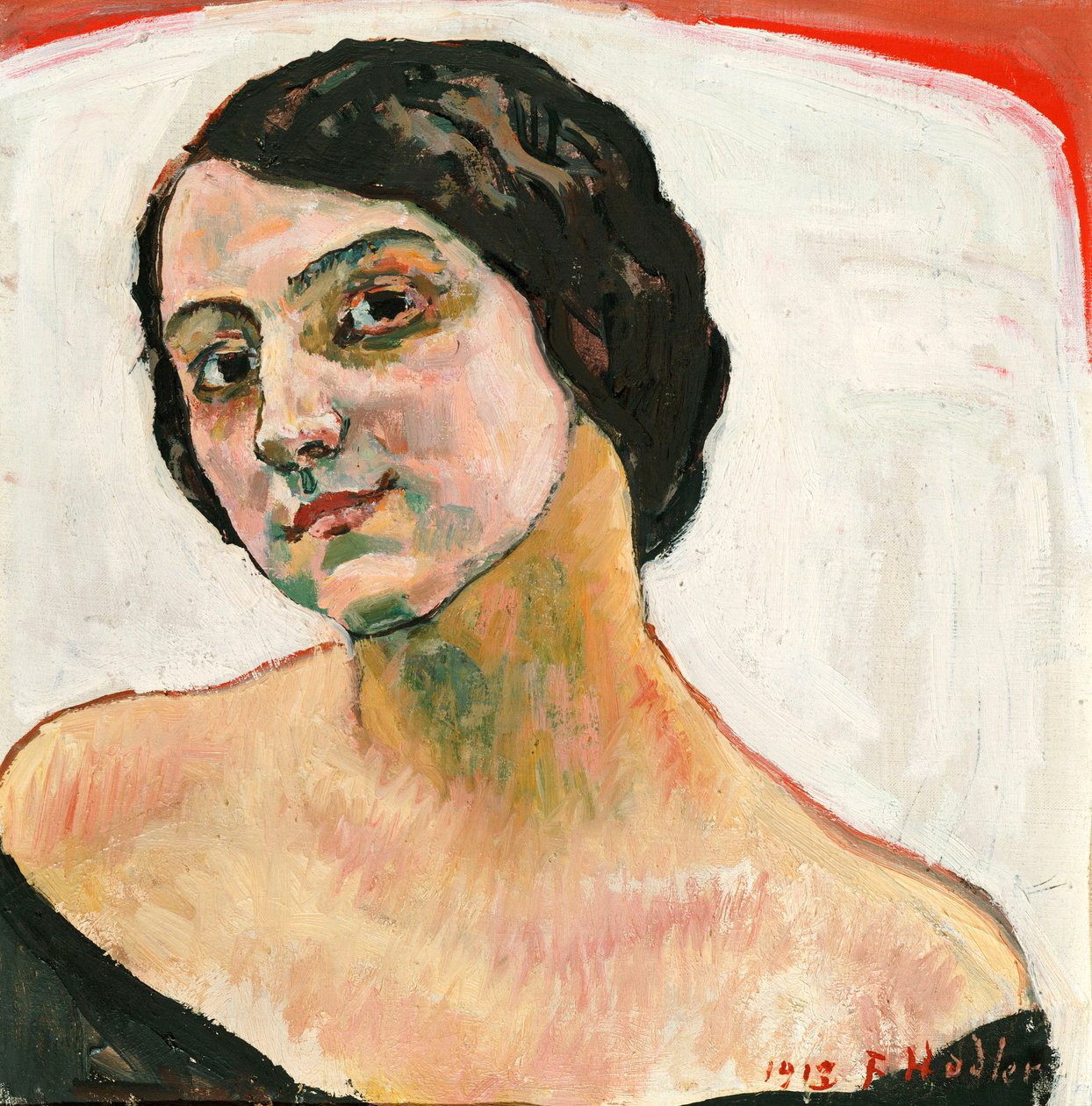 Kvinde med brunt hår, 1913 af Ferdinand Hodler