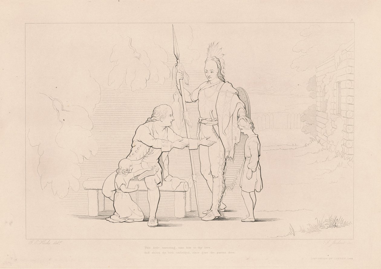 Den lille sygeplejerske, tag ham til din kærlighed af Ferdinand Joubert, after George Elgar Hicks