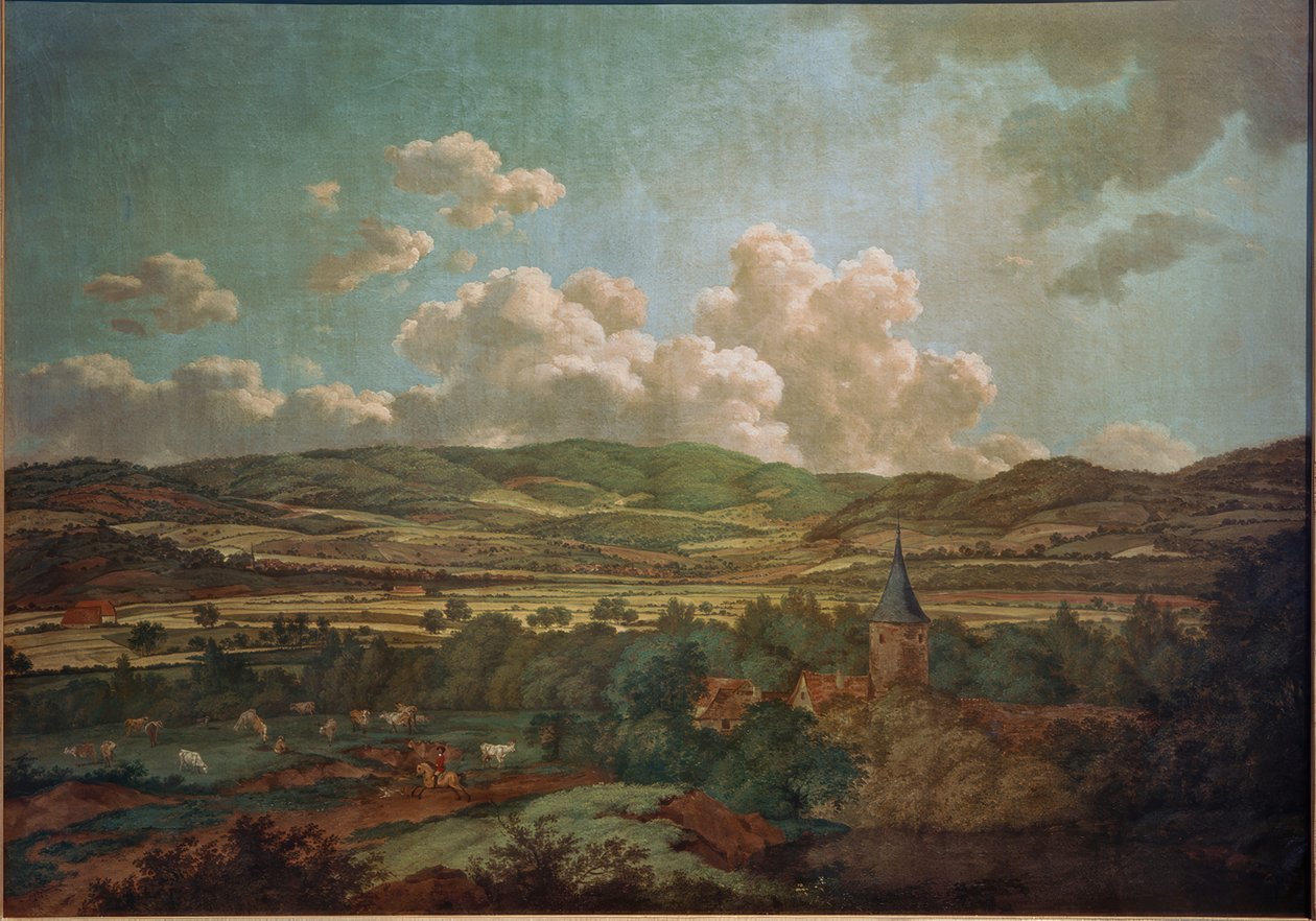 Udsigt fra Aschaffenburg til Goldbach af Ferdinand Kobell