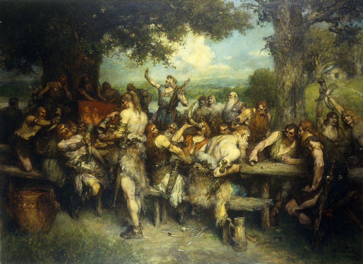 En vikingefest, 1925 af Ferdinand Leeke