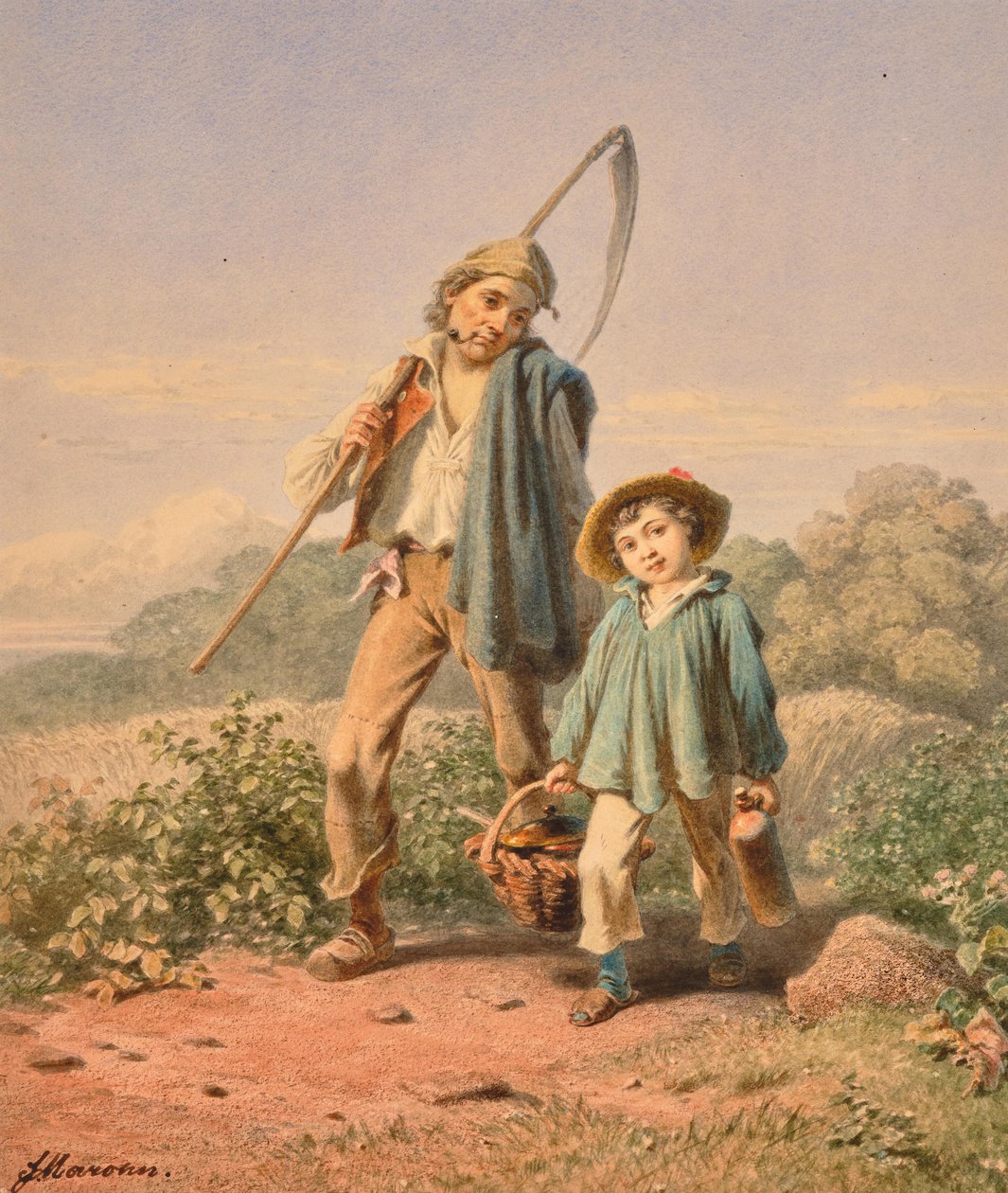 Ferdinand Mahron Weg zum Feld 1 af Ferdinand Marohn