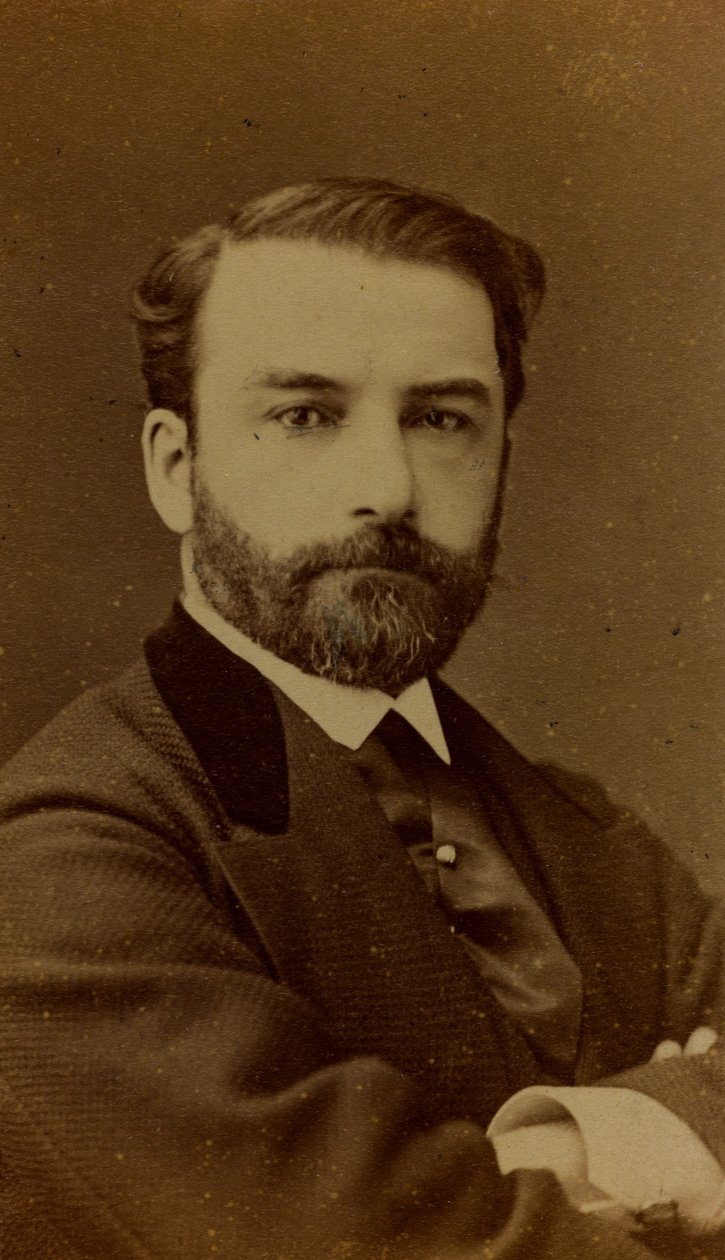 Portræt af Léon Joseph Florentin Bonnat, fransk maler; visitkort af Ferdinand Mulnier