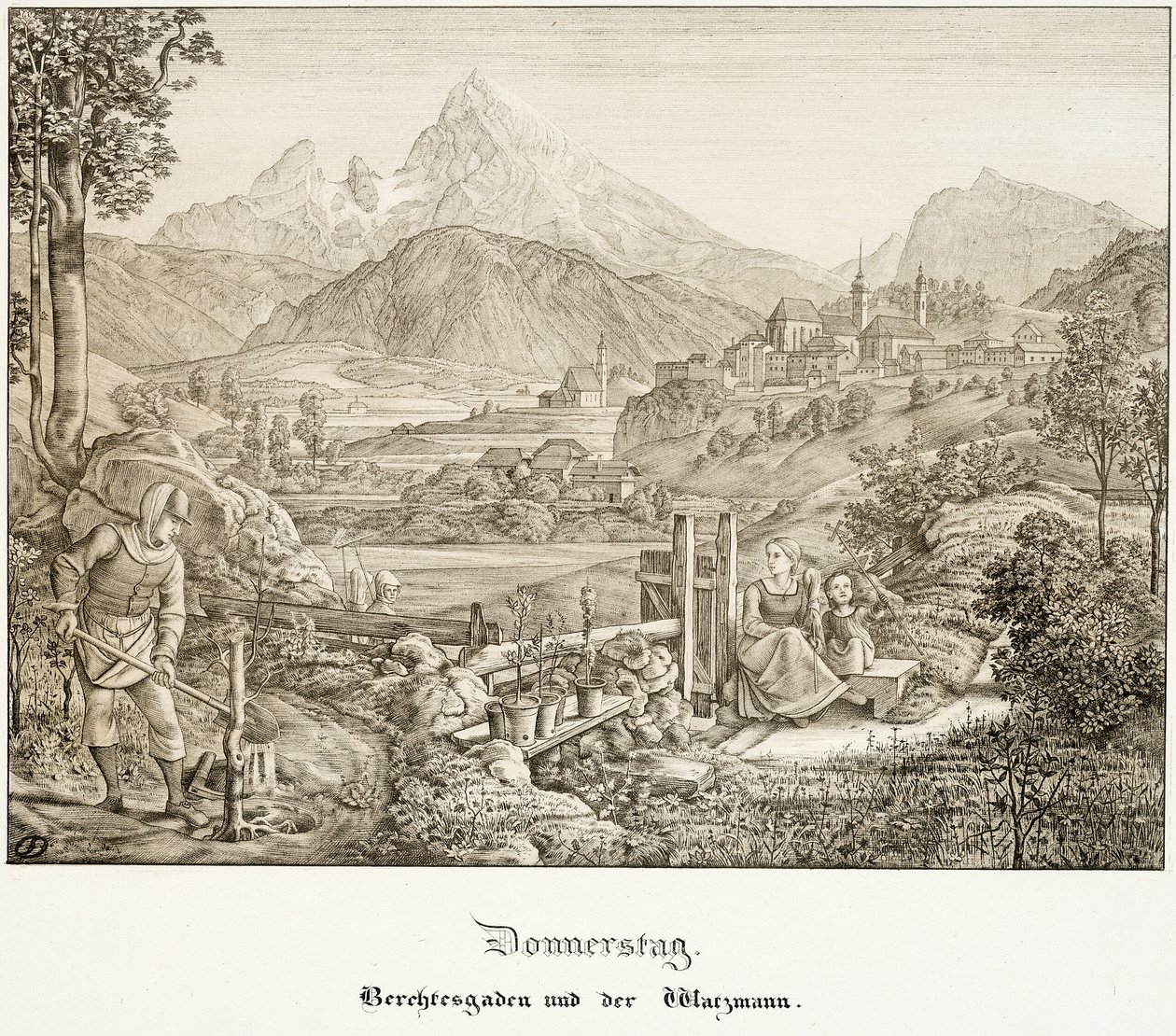 På torsdag: Berchtesgaden og Watzmann af Ferdinand Olivier