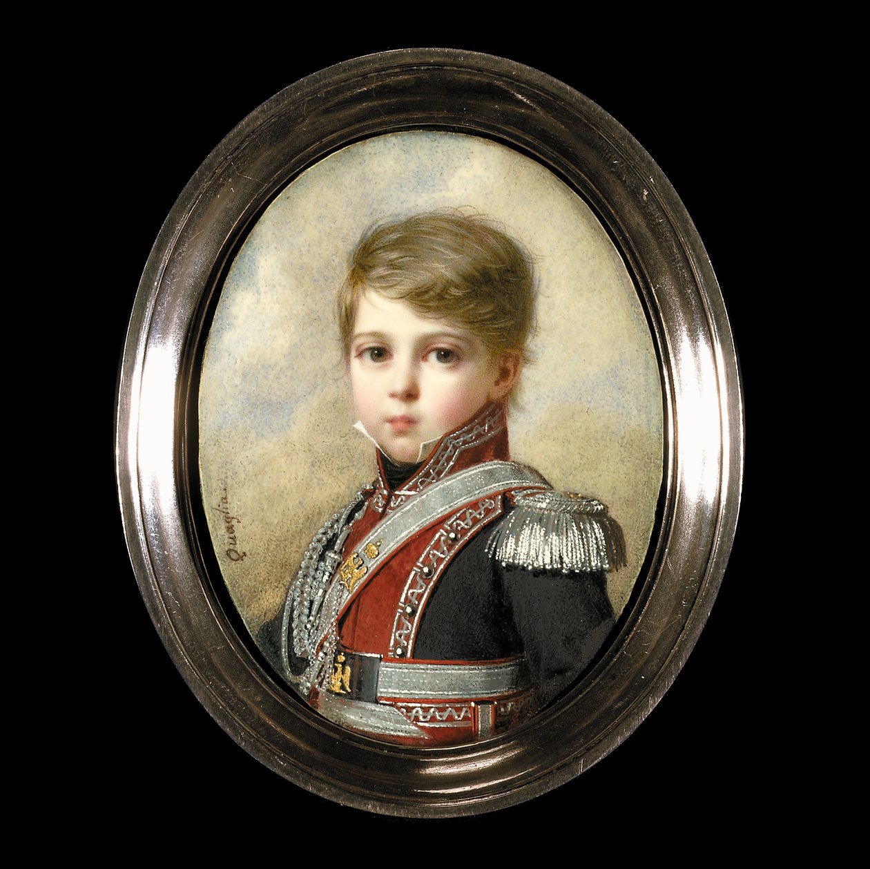 Portræt af Napoleon-Andoche D"Abrantes som en ung dreng af Ferdinand Quaglia