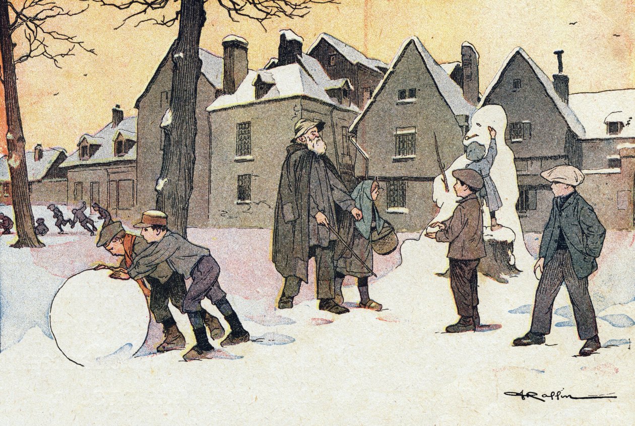 Snow, i barndommens billedbog, ca. 1900 (gravering) af Ferdinand Raffin