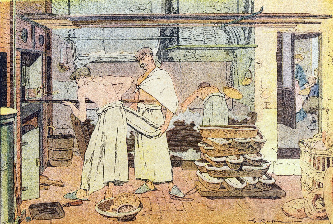 Bageren, i barndommens billedbog, ca. 1900 (stik) af Ferdinand Raffin