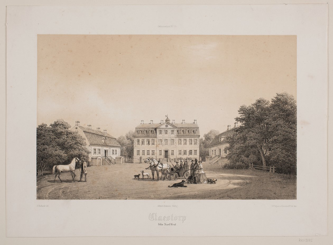 Claestorp fra nord-vest af Ferdinand Richardt