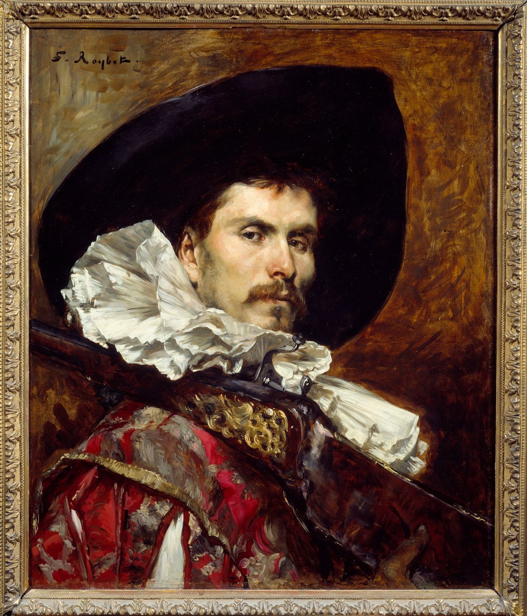 En harquebusier i det 17. århundrede Maleri af Ferdinand Roybet (1840-1920) 19. århundrede Lyon, Musee des Beaux Arts af Ferdinand Roybet