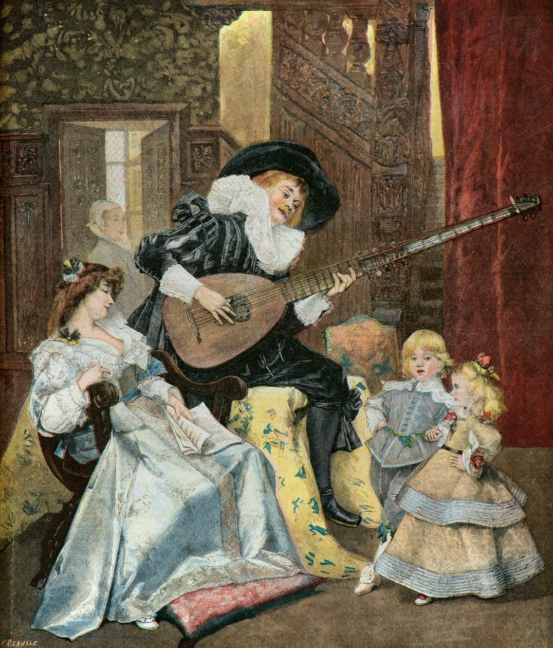 La Sarabande,1895 (Illustration) af Ferdinand Roybet