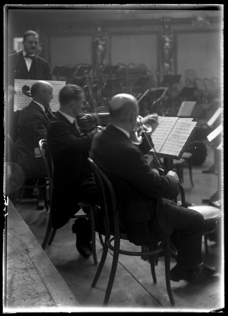 Stråkinstrument fra det wienske medlem af et filharmonisk orkester af Ferdinand Schmutzer