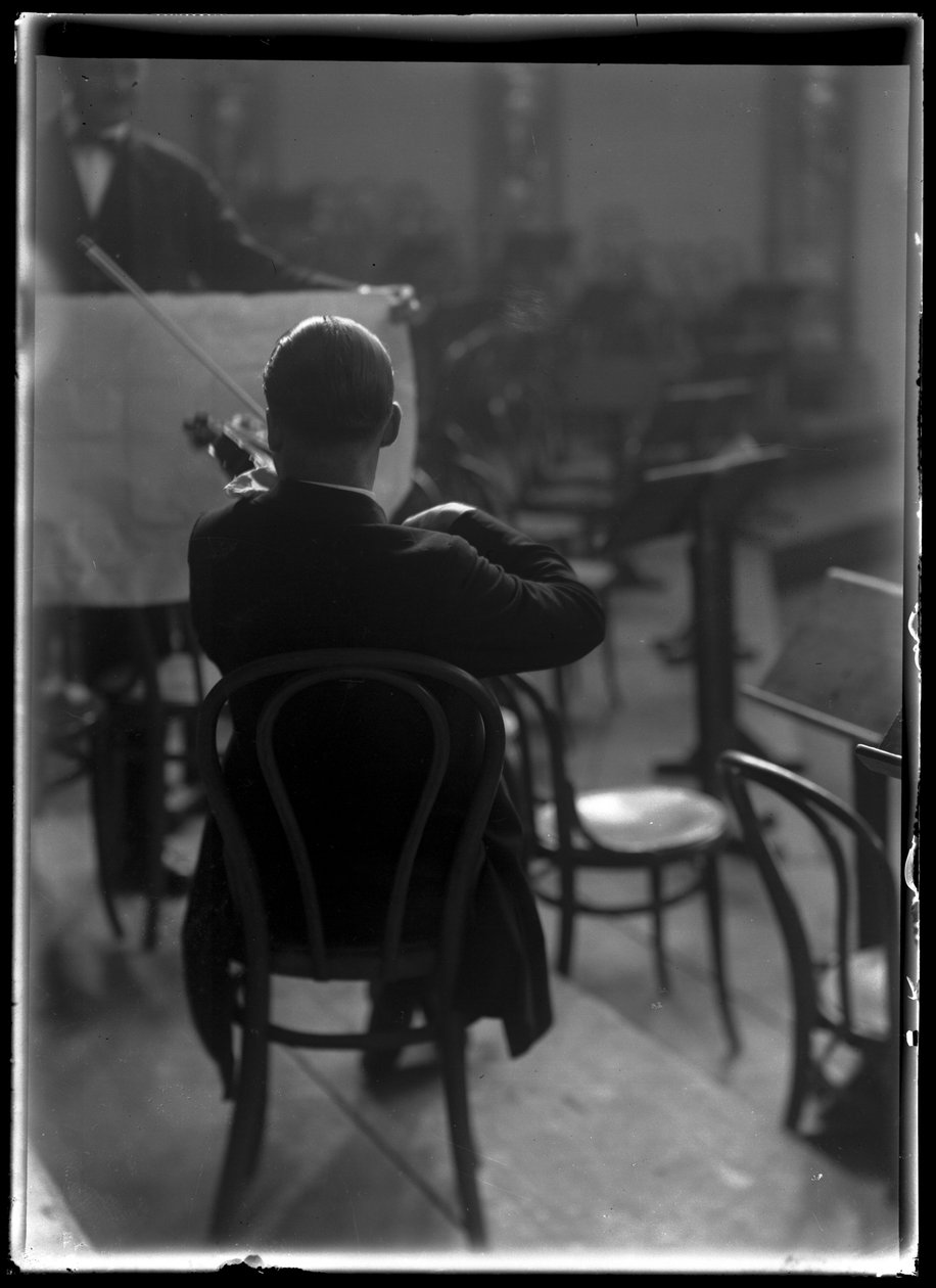 Violinist fra det wienske medlem af et filharmonisk orkester af Ferdinand Schmutzer