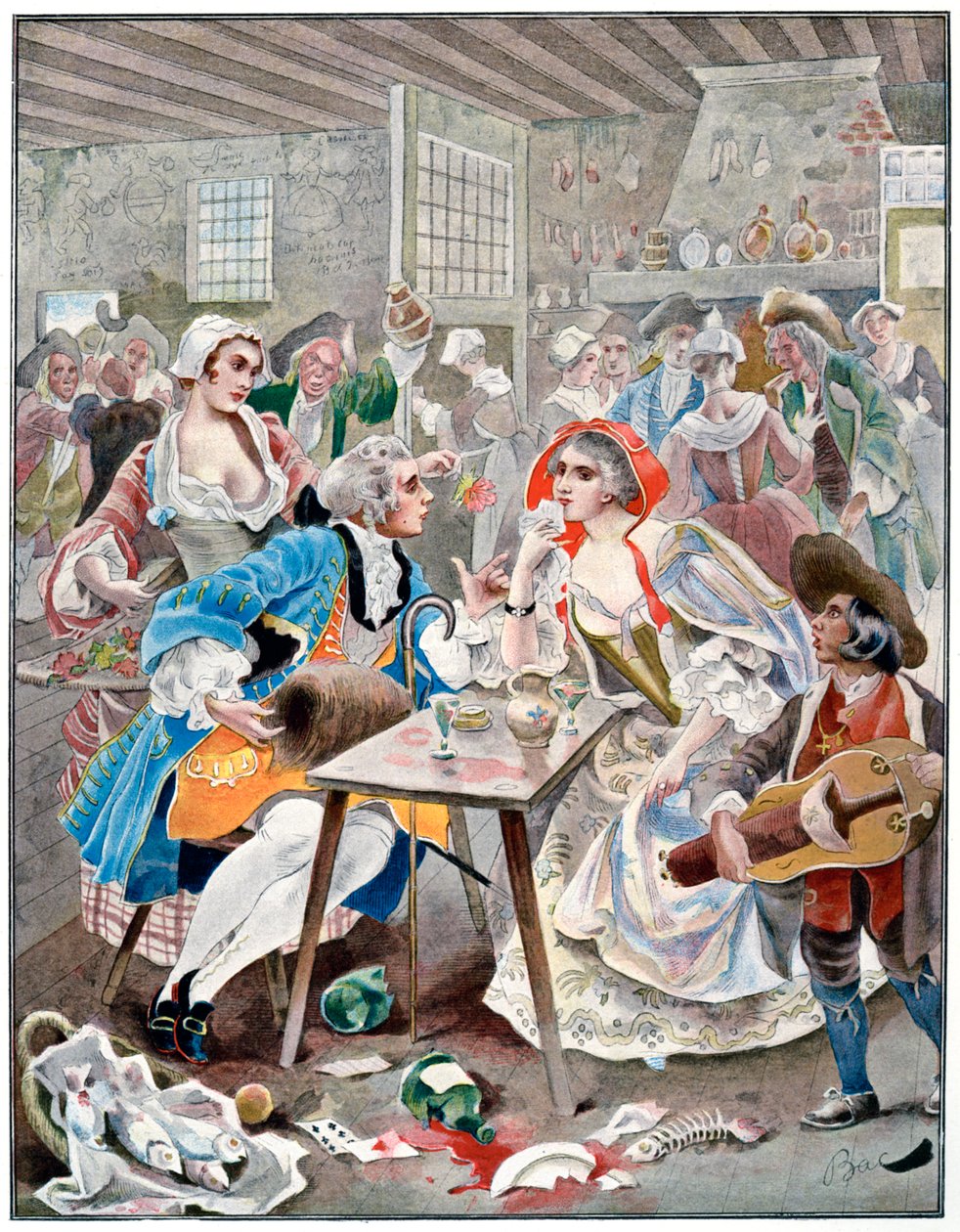 Lille Ramponneau, 1700-tallet, c1870-1950. af Ferdinand Sigismund Bac