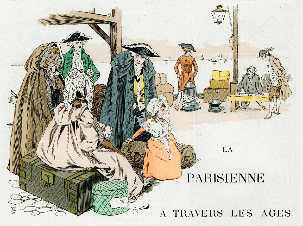 Den parisiske kvinde gennem tiderne, 1700-tallet, c1880-1950. af Ferdinand Sigismund Bac