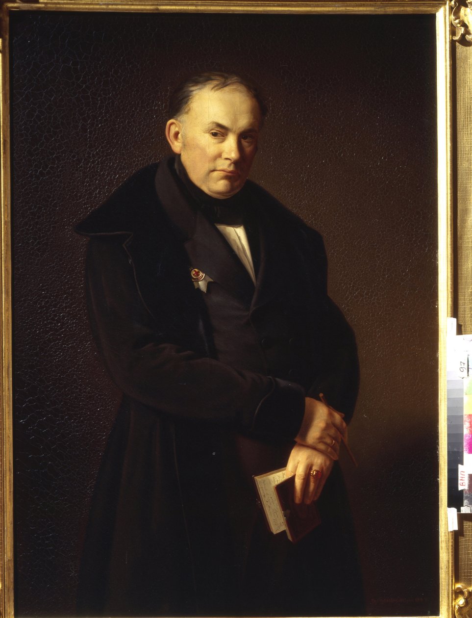 Portræt af digteren Vasily Andreyevich Zhukovsky (1783-1852) (portræt af digteren V. Zhukovsky). Maleri af Ferdinand Theodor Hidebrandt (1804-1874), olie på lærred, 1844. Tysk kunst (Düsseldorf) af Ferdinand Theodor Hildebrandt