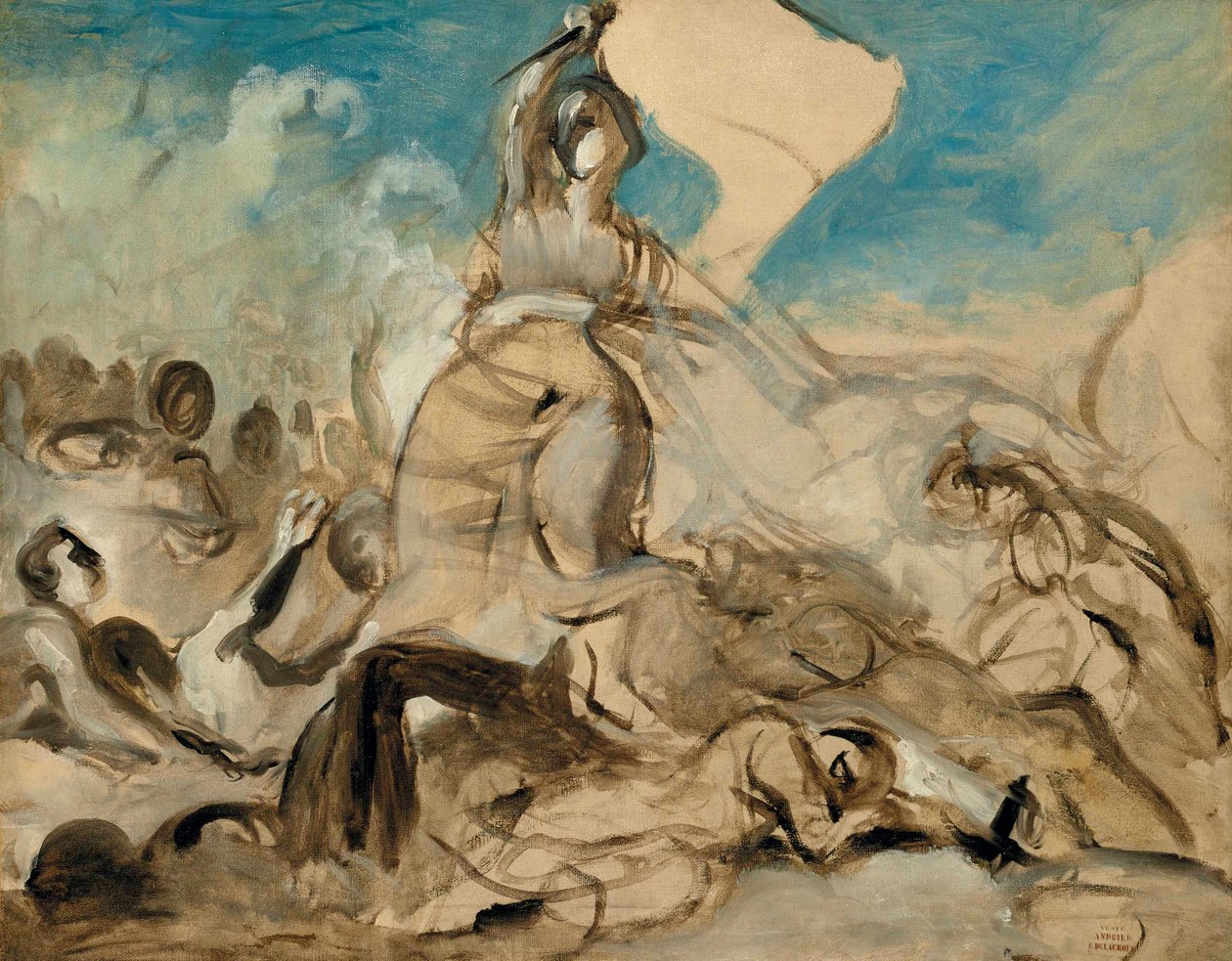 28. juli - Liberty Leading the People af Ferdinand Victor Eugene Delacroix