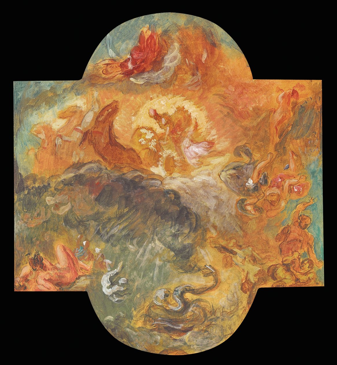 Apollo slår Python ihjel, 1850 af Ferdinand Victor Eugene Delacroix