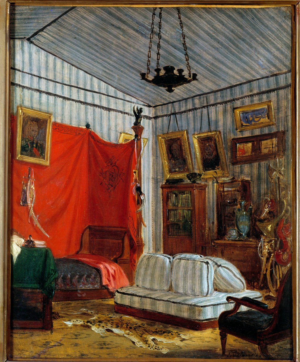 Appartement du Comte de Mornay Maleri af Eugene Delacroix (1798-1863) 1833 søn. 0,41x0,32 m af Ferdinand Victor Eugene Delacroix
