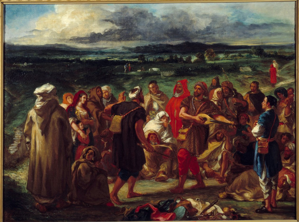Arabiske gøglere. Maleri af Eugene Delacroix (1798-1863) af Ferdinand Victor Eugene Delacroix